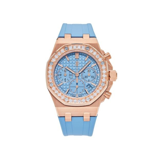 Audemars Piguet Royal Oak Offshore 26231OR.ZZ.A085CA.01 Chronograph Rose Gold Blue Dial Diamond Bezel (2023)