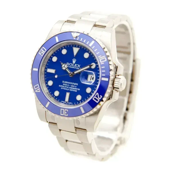 Rolex Submariner 116619-0001 40mm 18K White Gold Oyster Bracelet Automatic Blue Dial