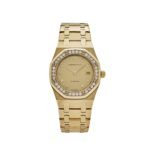 Audemars Piguet Royal Oak 14587/708BA Yellow Gold Champagne Diamond Bezel Diamond Dial (1994)
