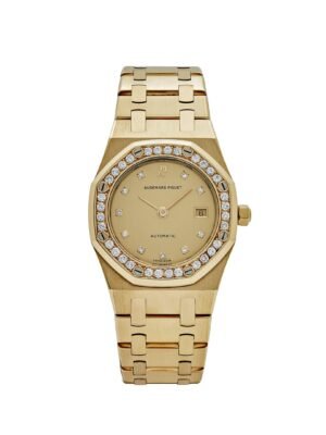 Audemars Piguet Royal Oak 14587/708BA Yellow Gold Champagne Diamond Bezel Diamond Dial (1994)