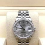 Rolex Datejust 278384RBR-0034 White Gold Stainless Steel Silver Dial