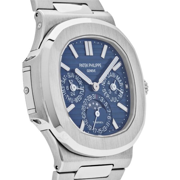 Patek Philippe Nautilus 5740/1G-001 'Tiffany & Co.' Perpetual Calendar Moon Phases White Gold Blue Dial