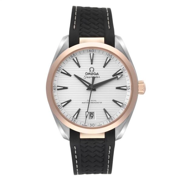 Omega Seamaster Aqua Terra 150M 41 mm, steel _ Sedna_ Gold on Rubber Strap, 220.22.41.21.02.001